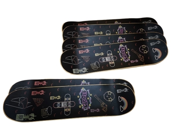 Custom Graphic Professional Blank Canadian Maple Wood Skateboards Stable